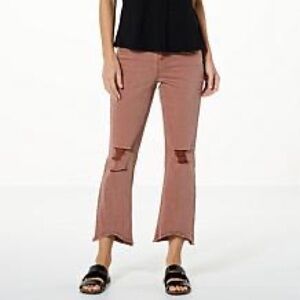 G by Giuliana Destructed Kick Crop - Burnt Red